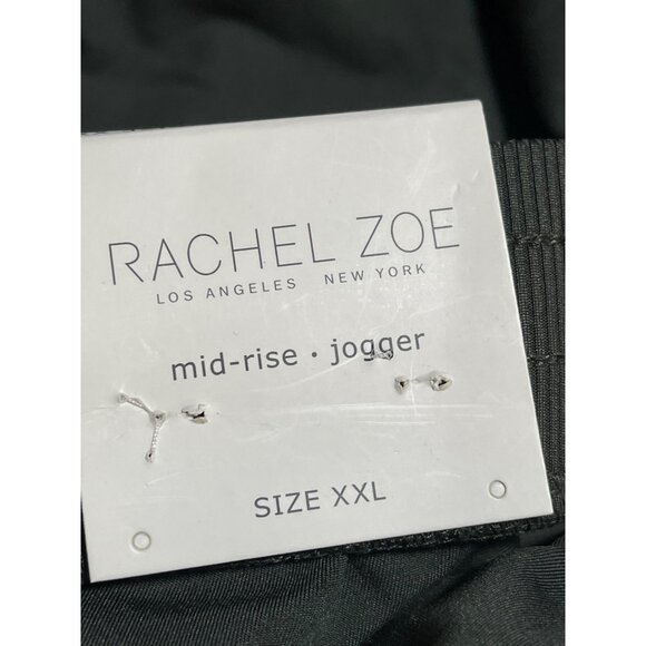 Rachel Zoe Mid-Rise Jogger Pants XXL Dark Olive Green Drawstring Ribbed Cuffs - Picture 8 of 10
